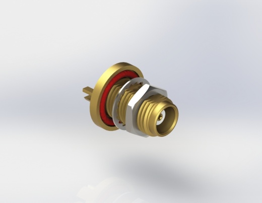 Fairview微波 Amphenol RF 3 GHz TNC隔板PCB边缘安装同轴连接器缩略图